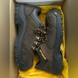 Caterpillar Extension ST Steel Toe Industrial Brown Work Shoes Size 7 Mens